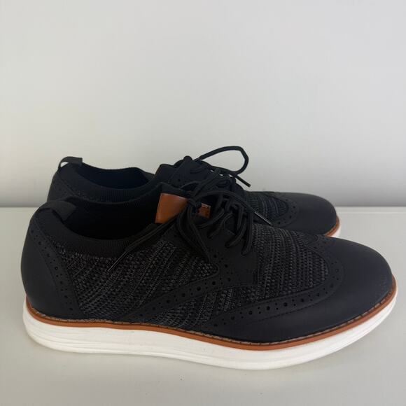Bruno Marc Mens KnitFlex SmartCraft Mesh Oxfords Lace-Up Black/White Shoes 10.5 - Picture 1 of 10